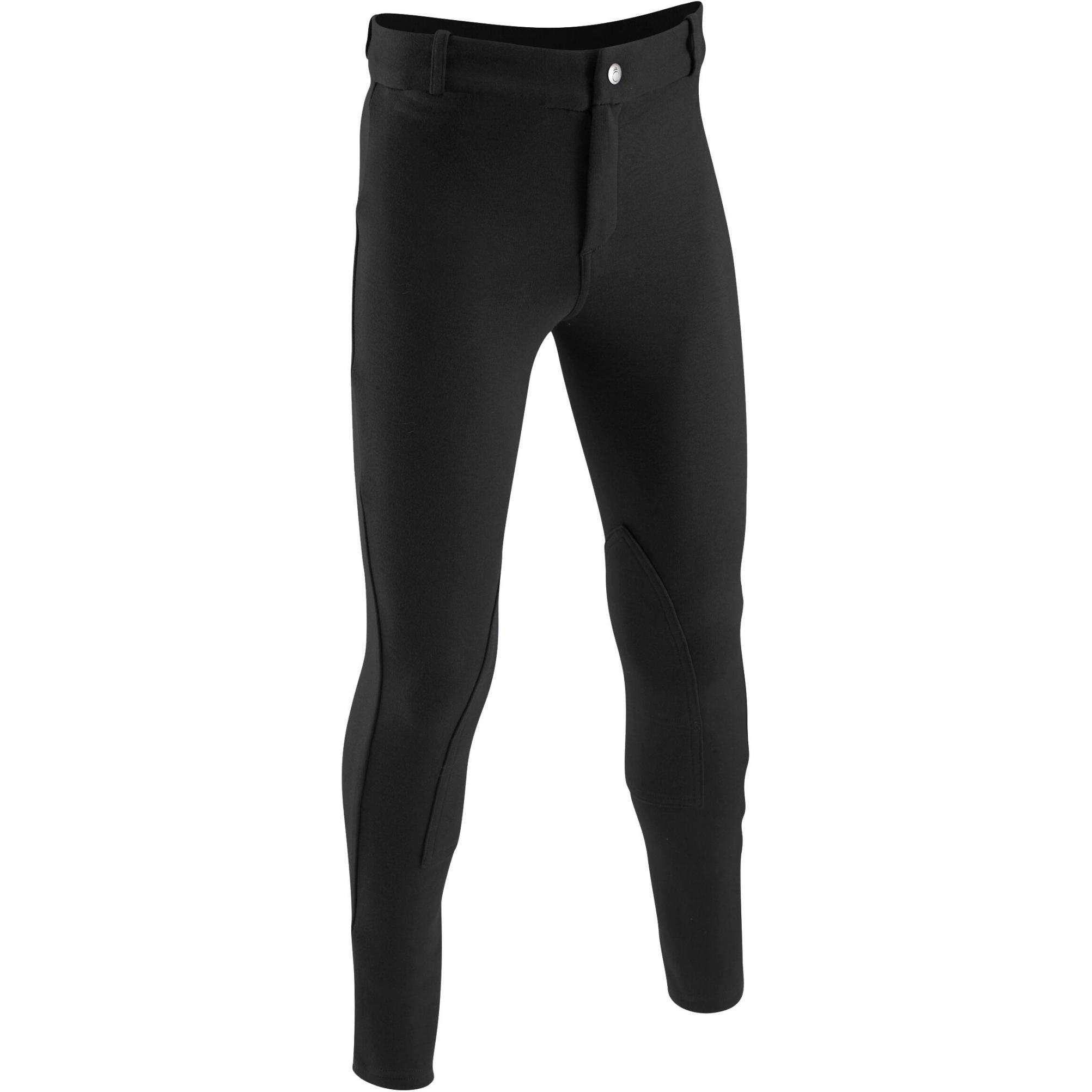 

Детские вязаные спортивные штаны черные DECATHLON