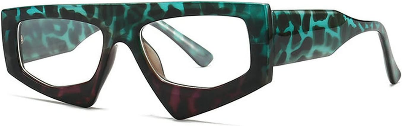 

Солнцезащитные очки COTIA в стиле ретро, ​​неровная квадратная форма, женские, модные, с ярким леопардовым принтом, защита от УФ-излучения UV400, мужские, с толстой оправой и градиентным переходом цвета, Green Leopard Clear