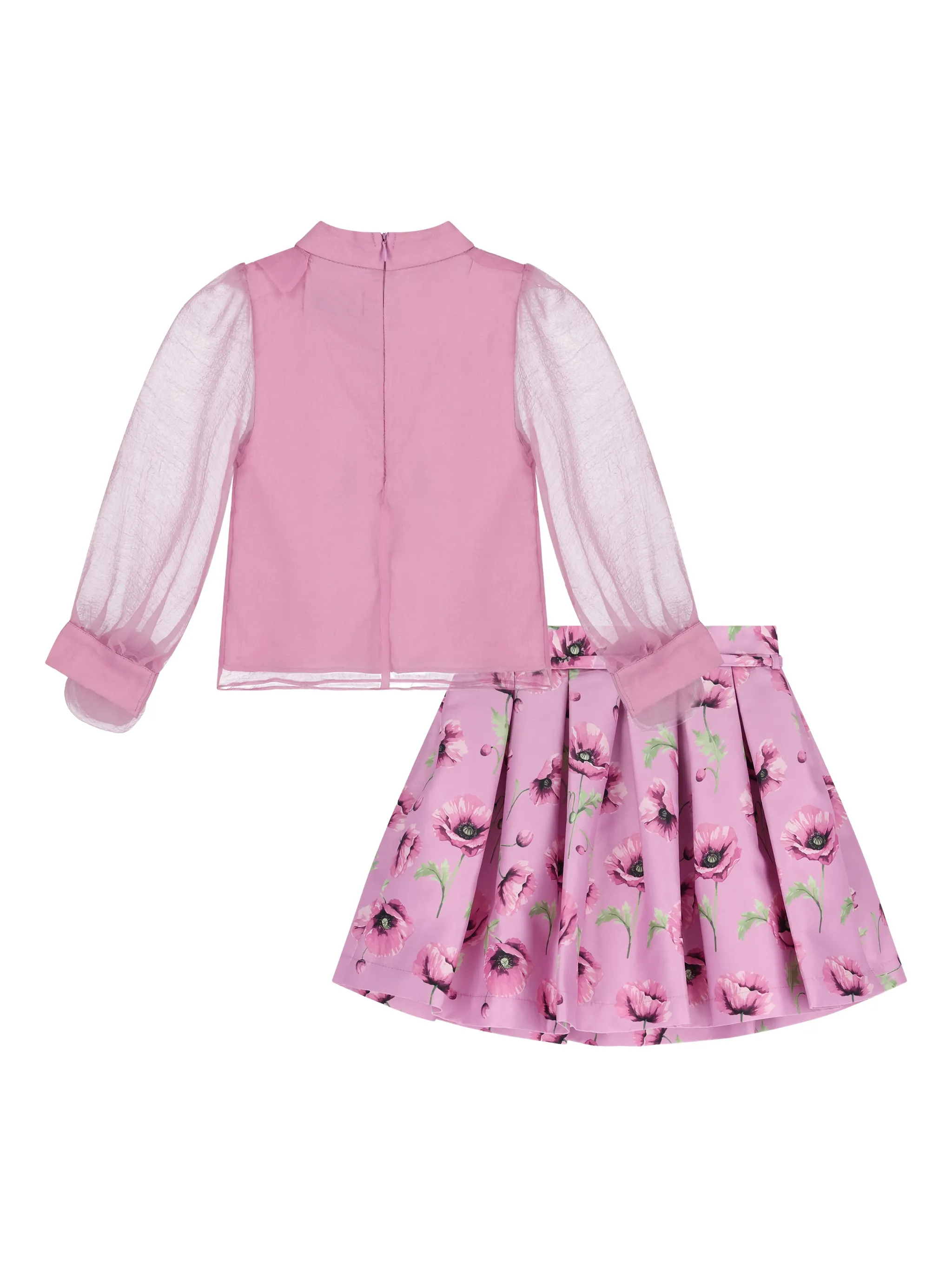 Комплект юбок с цветочным рисунком Mama Luma Kids, розовый — фото 2