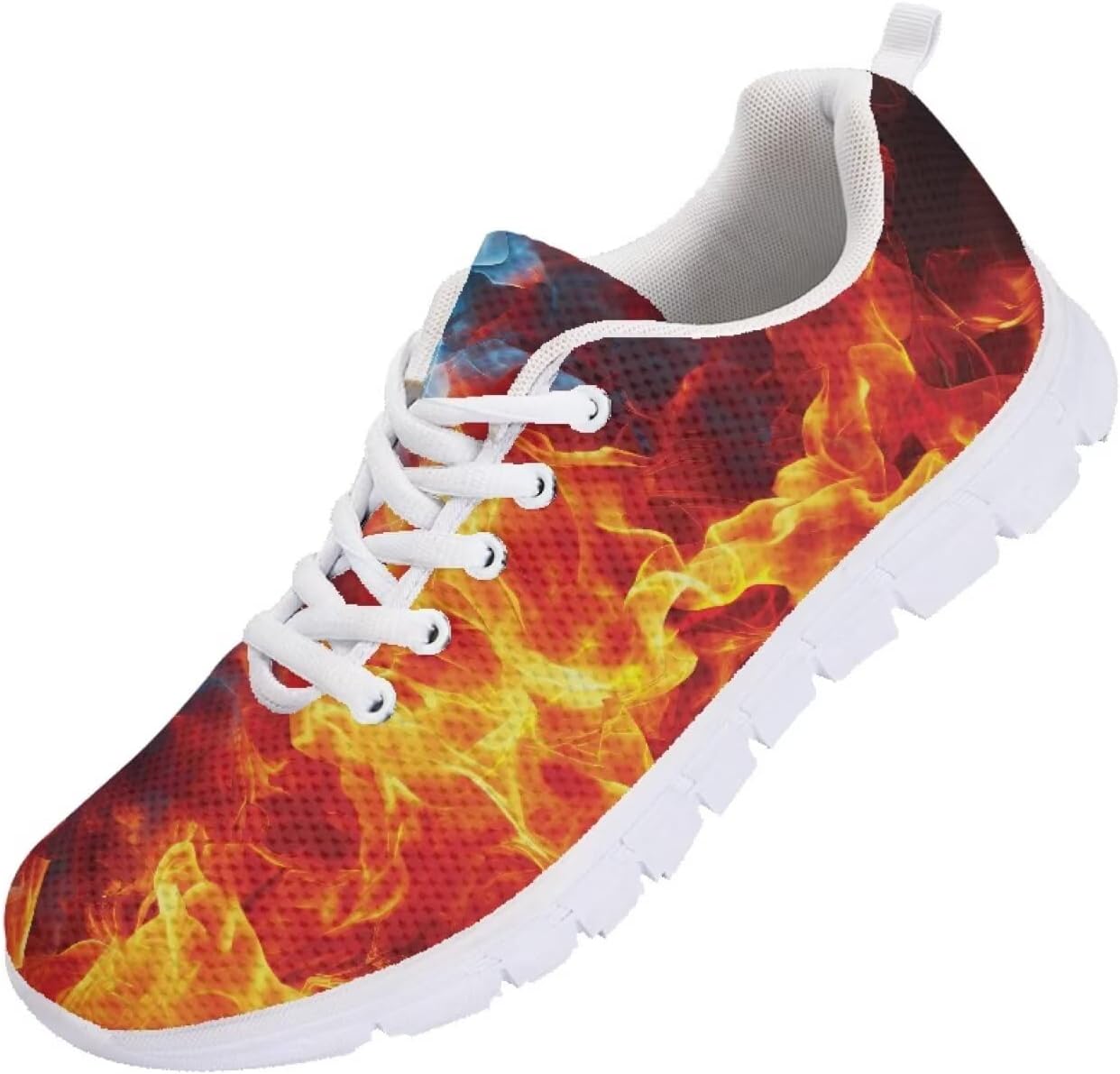 

Мужские кроссовки Funnydude Funny Print 2025, дышащие с сеткой, нескользящие, на шнуровке, Flame