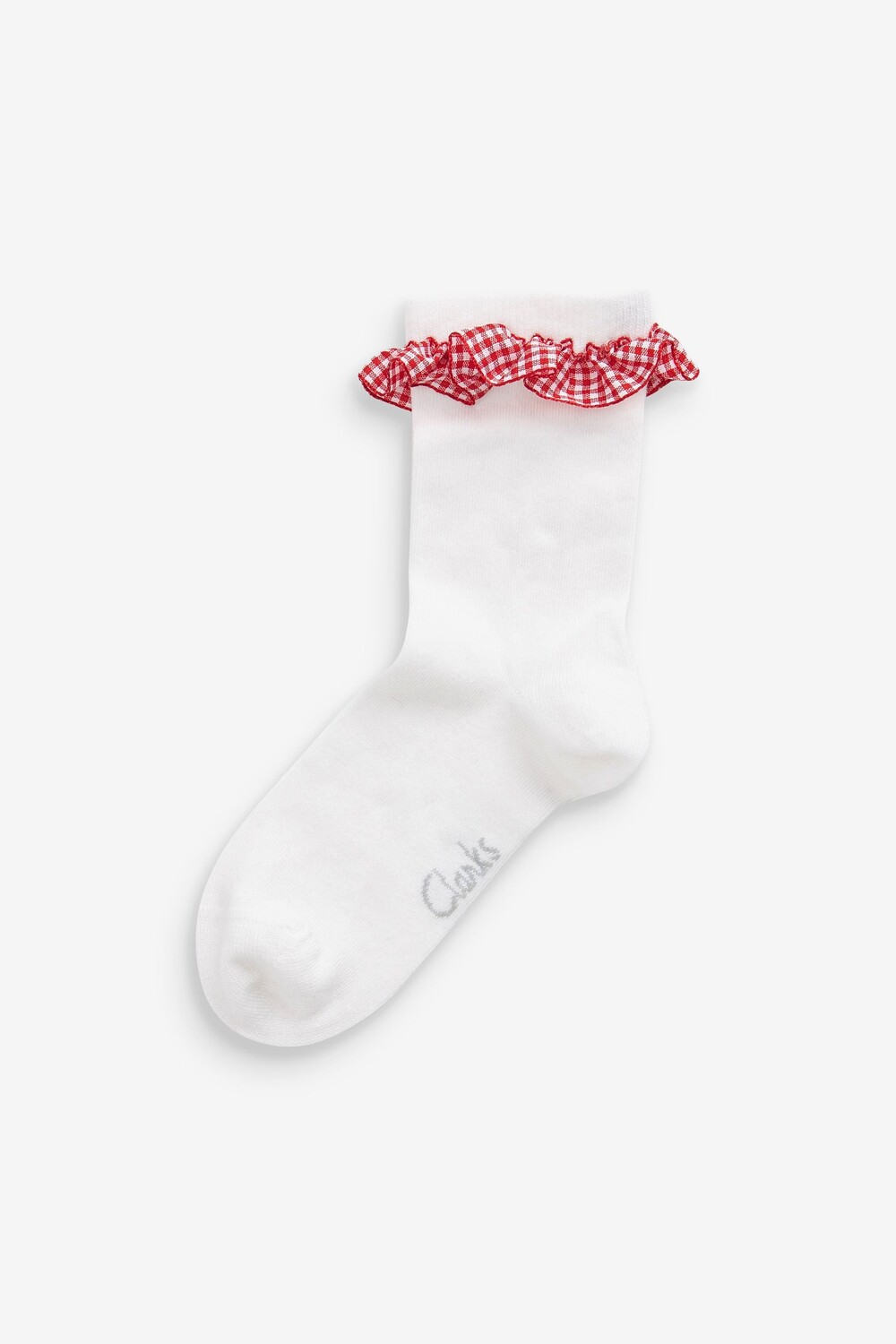 

Высокие школьные носки с клетчатым узором Clarks, белый
