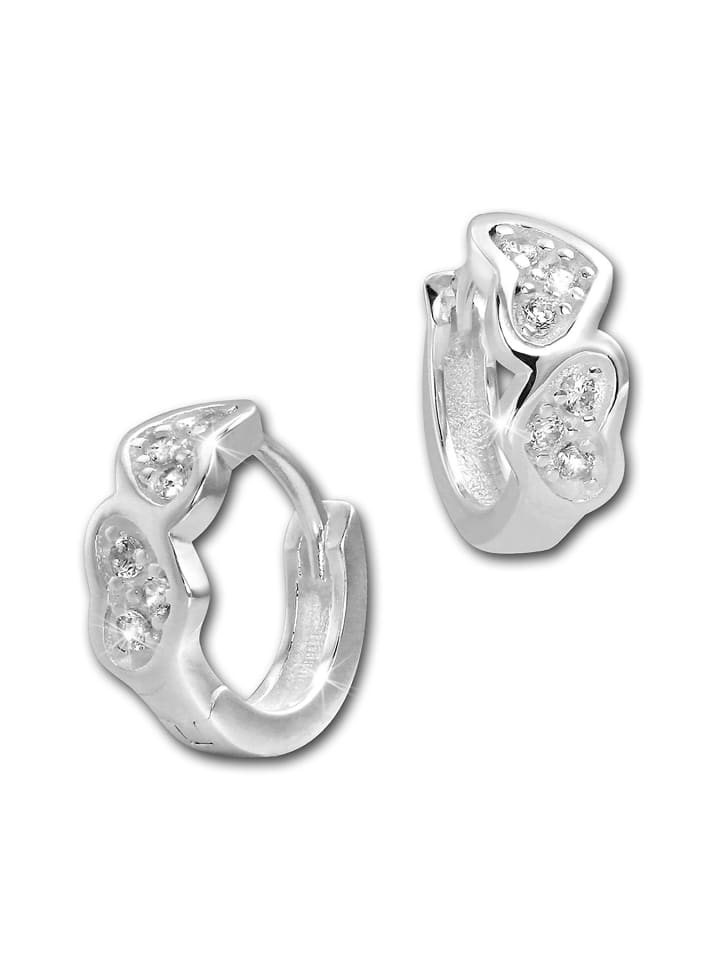 

SilberDream Женские серьги-кольца из серебра 925 пробы, полированные, в форме сердца, приблизительно 13 мм