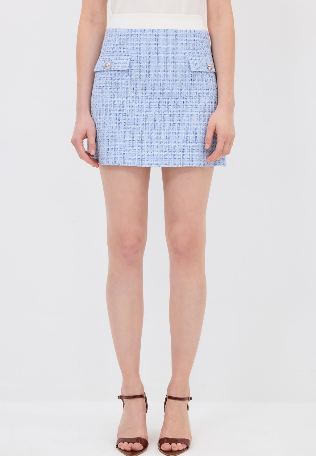 

Мини-юбка WITH GARNISH DETAIL - A-line skirt adL, синий