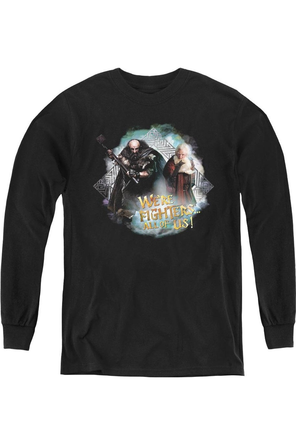 

Футболка с длинным рукавом The Hobbit Were Fighers Youth Gildan, черный