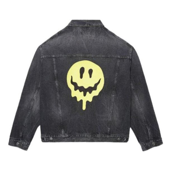 

Куртка Balenciaga SS21 Drip Peace Large Fit Denim Jacket GS Black, черный
