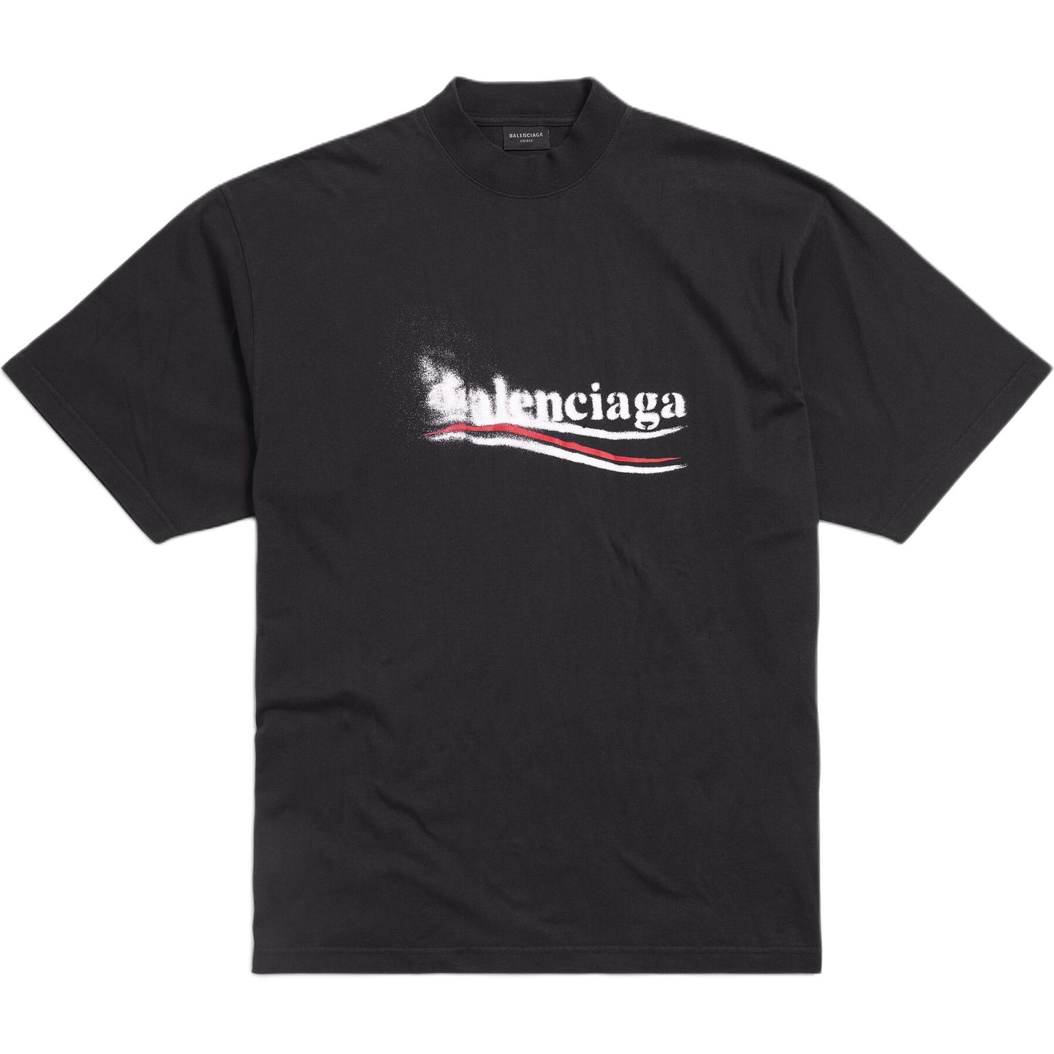 

Футболка с политическим трафаретом Balenciaga, черный
