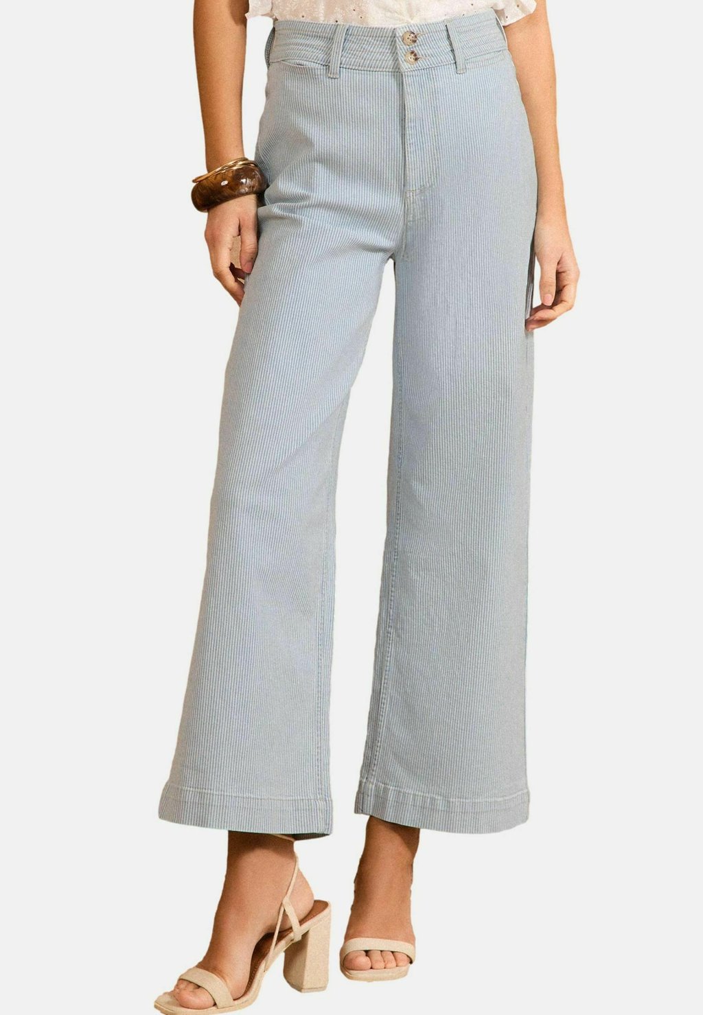 

Расклешенные джинсы REGULAR FIT - DOUBLE BUTTON WAISTBAND CROP Love & Roses, синий