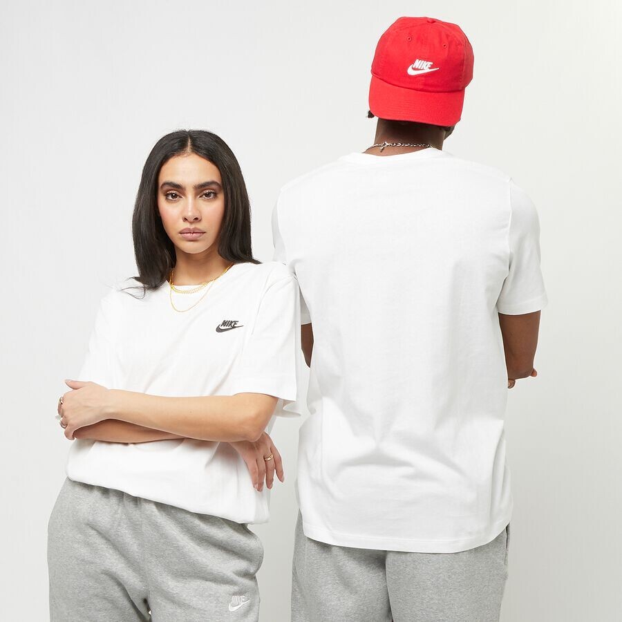 Футболка Sportswear Club NIKE, цвет white/white/black — фото 2