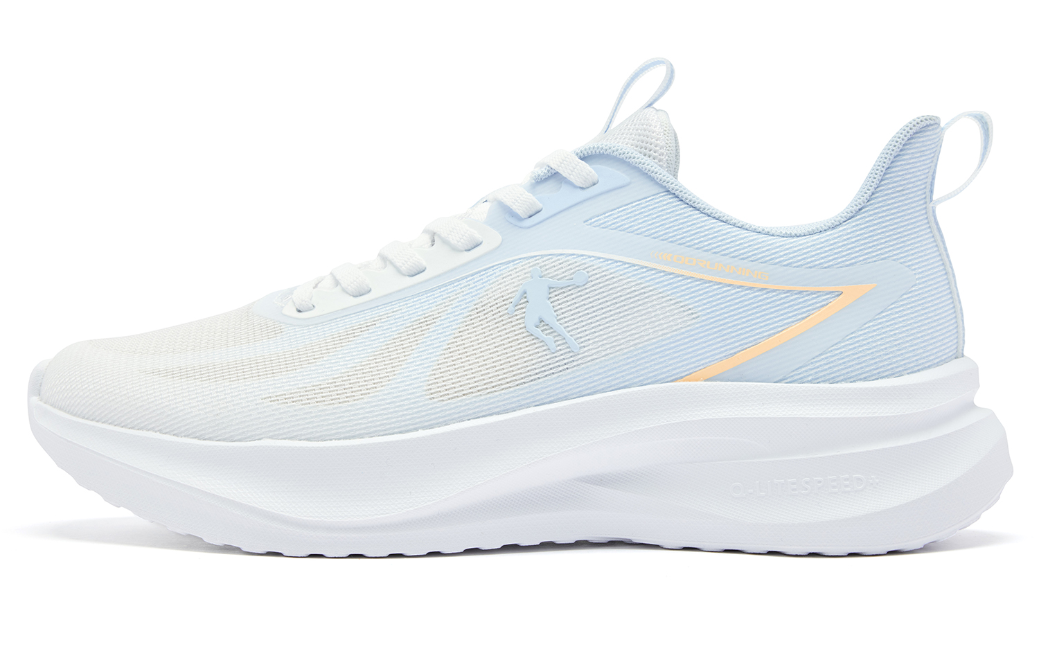 

QIAODAN Кроссовки Jordan White Glacier Blue с низким верхом, амортизирующие, противоскользящие и износостойкие
