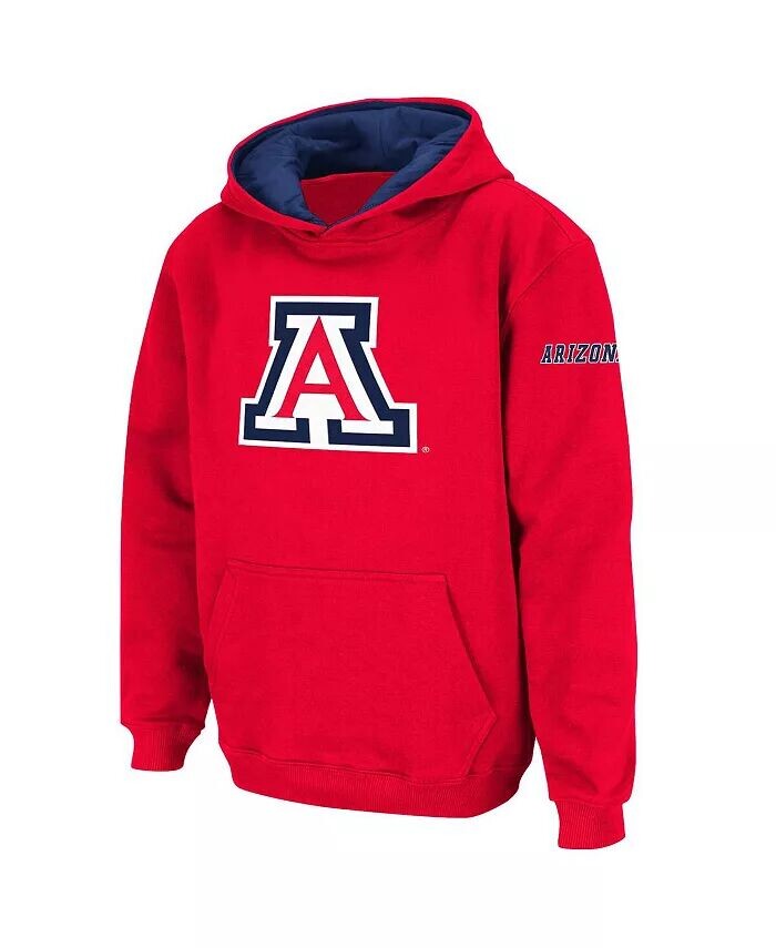 

Пуловер с капюшоном и большим логотипом Big Boys Cardinal Arizona Wildcats Stadium Athletic, красный