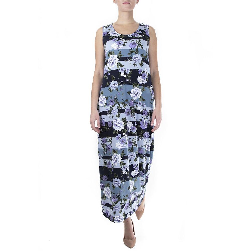 

Женское платье макси с принтом Nina Leonard, цвет Navy Ice Blue Multi