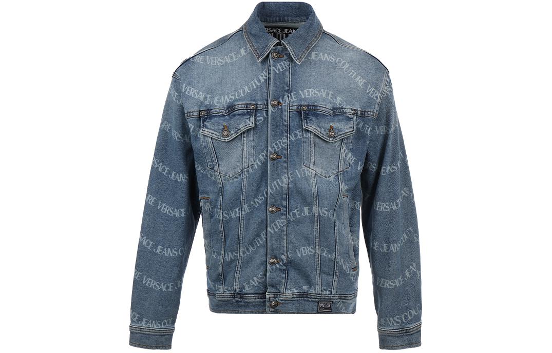 

VERSACE JEANS COUTURE Джинсовая куртка с пуговицами Logowave, Blue