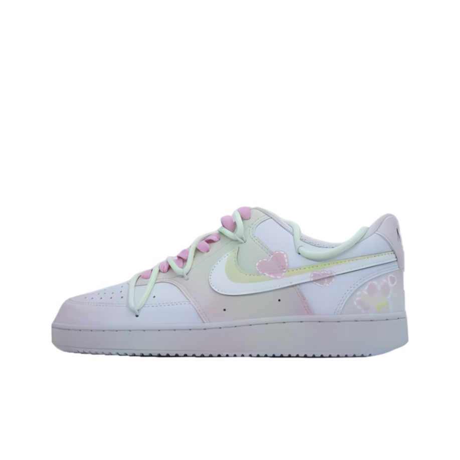 

Кроссовки Nike Court Vision 1 Skateboarding Shoes Men Low-top Pink/Green, розовый