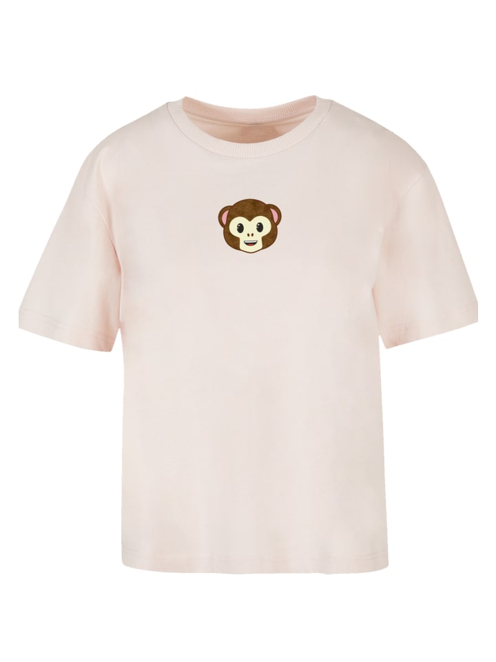 

Футболка F4NT4STIC Ladies Everyday Tee emoji couture smiling monkey furry face, розовый