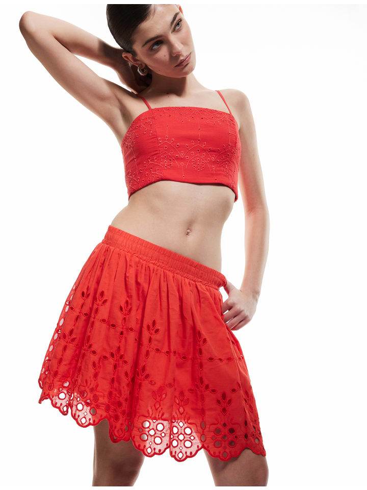 

Юбка до колена KOTON, красный