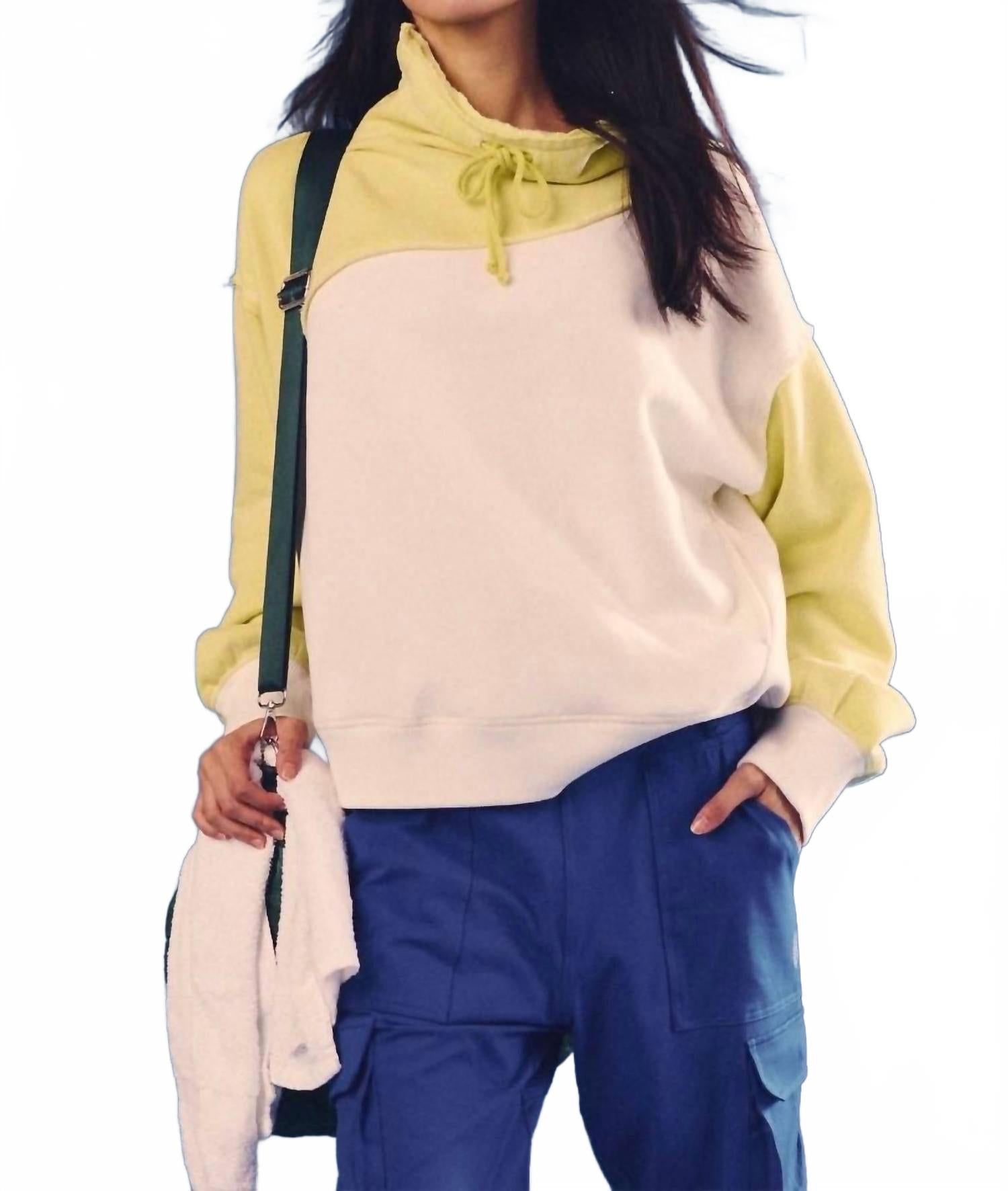 

Хомстретч колорблок пуловер в кислом цитрусовом сочетании Free People, Sour Citrus Combo