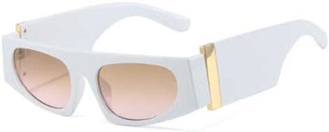 

2027 Маленькие солнцезащитные очки с плоской верхней частью для женщин, модные солнцезащитные очки с широкими дужками, черные очки, солнцезащитные очки UV400 MTZJH, White