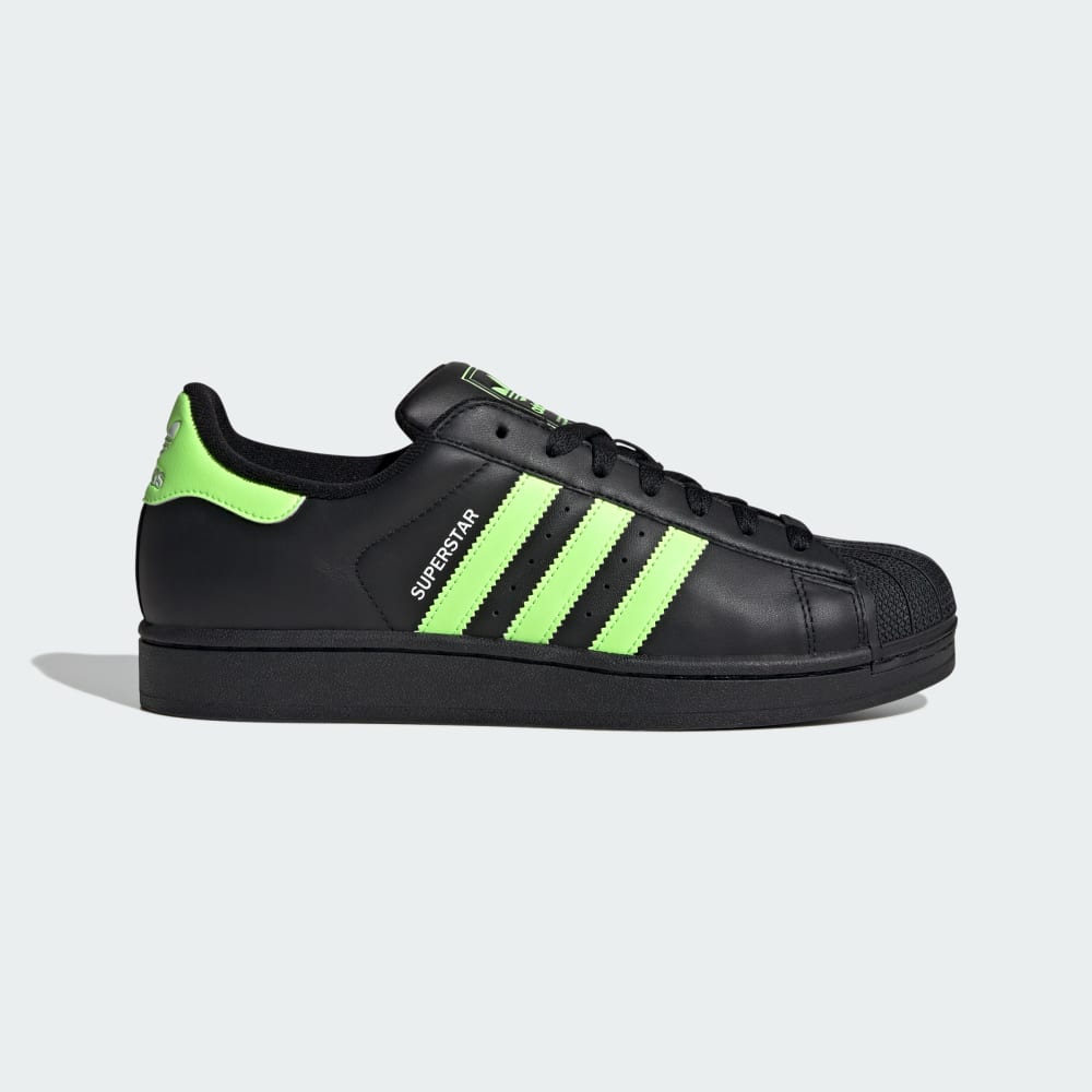 

Кроссовки Adidas Superstar II Shoes, цвет Core Black/Signal Green/Cloud White