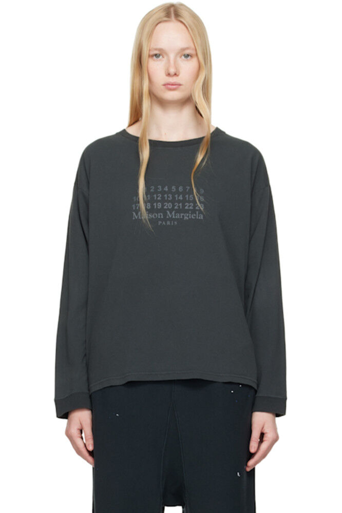 

Черная футболка с цифрами Maison Margiela