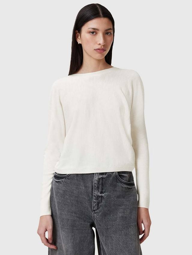 

Джемпер из чистой шерсти julieana twist с запахом сзади AllSaints, цвет Chalk White