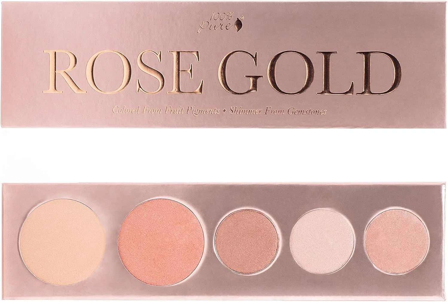 Палетка для макияжа Fruit Pigment Rose Gold Palette 100% Pure, мультиколор, 5 оттенков