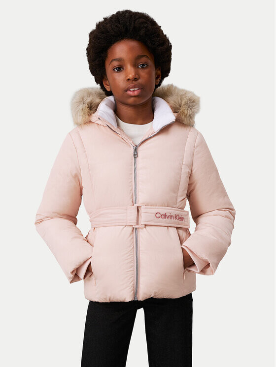

Пуховик regular fit Calvin Klein, розовый