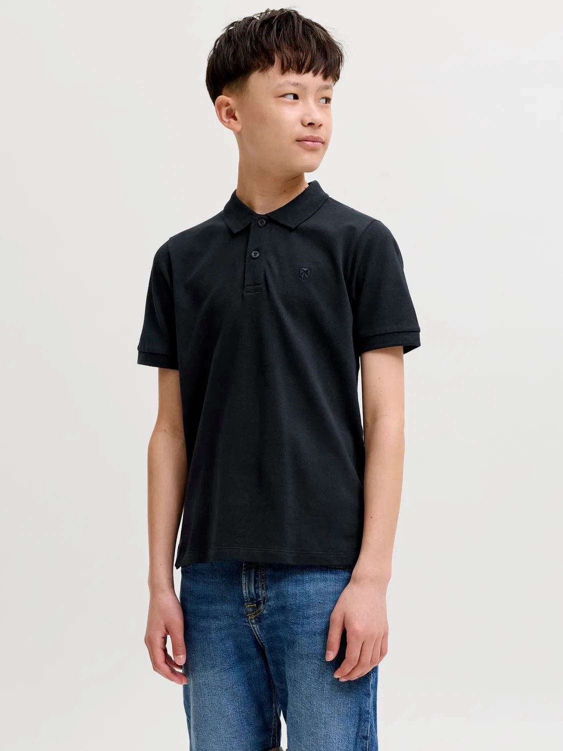 Поло пике из органического хлопка JACK & JONES Junior, night sky — фото 4