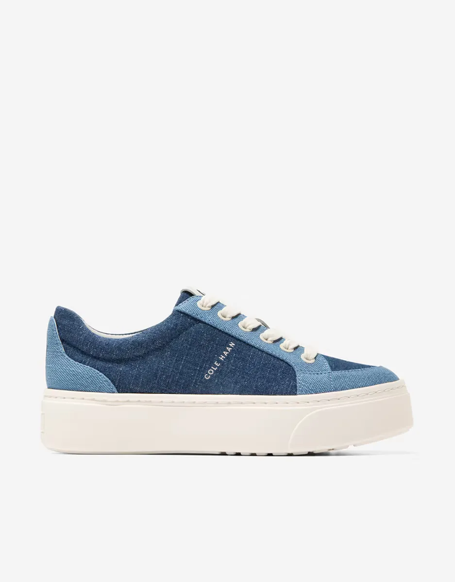 

Женские кроссовки на платформе из джинсовой ткани Cole Haan, синий