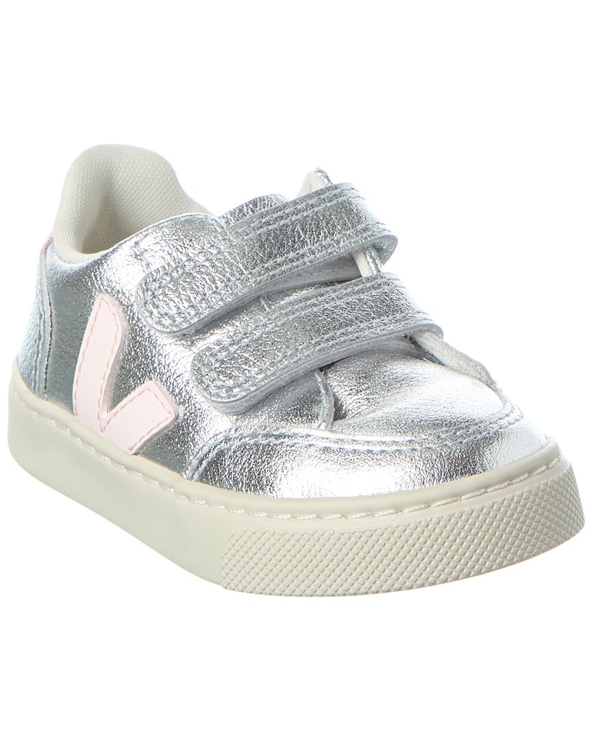 

Кожаные кроссовки VEJA Small V-12, серебряный