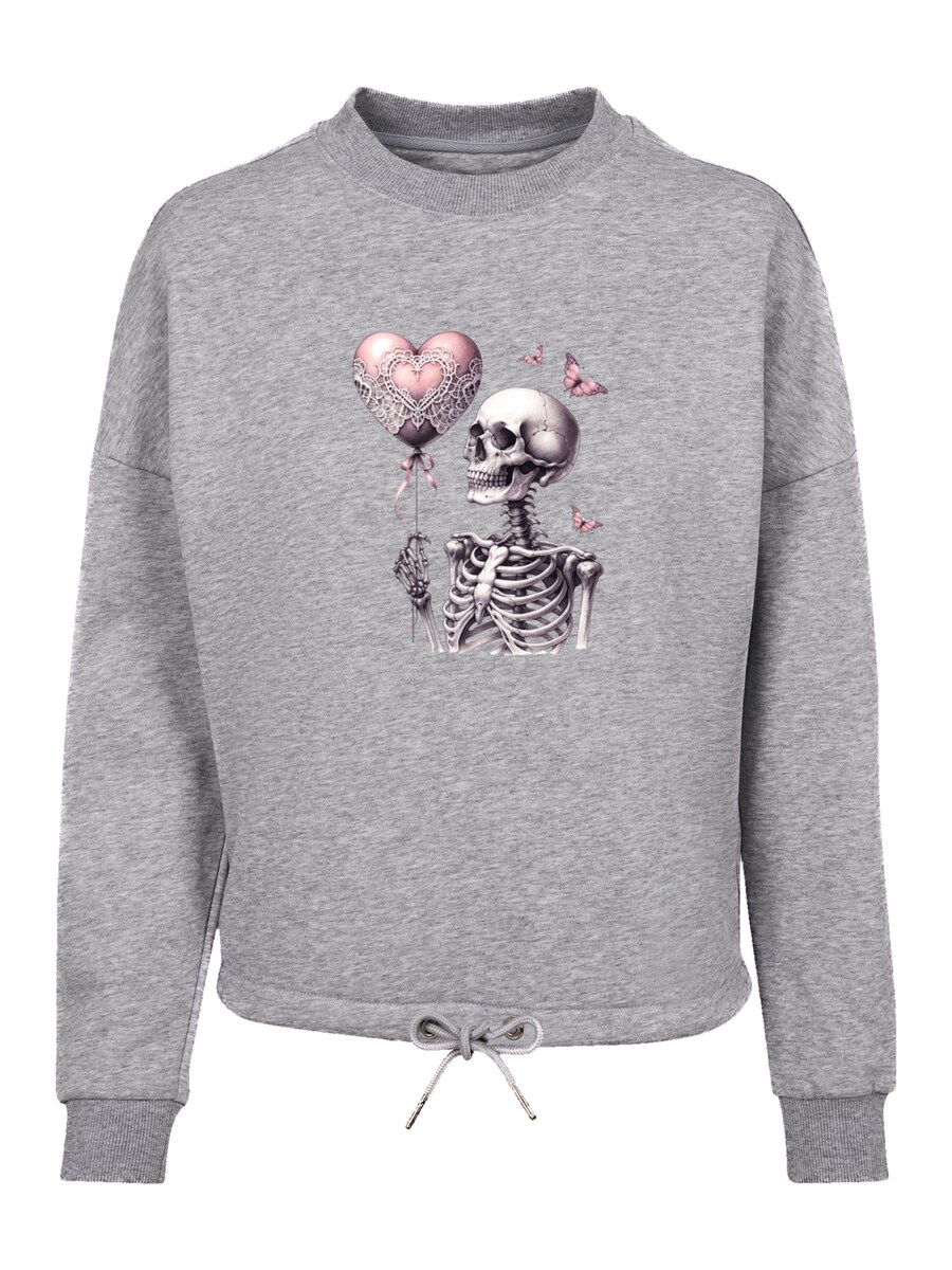 

Толстовка F4NT4STIC Skelett hält Herzballon, Grey