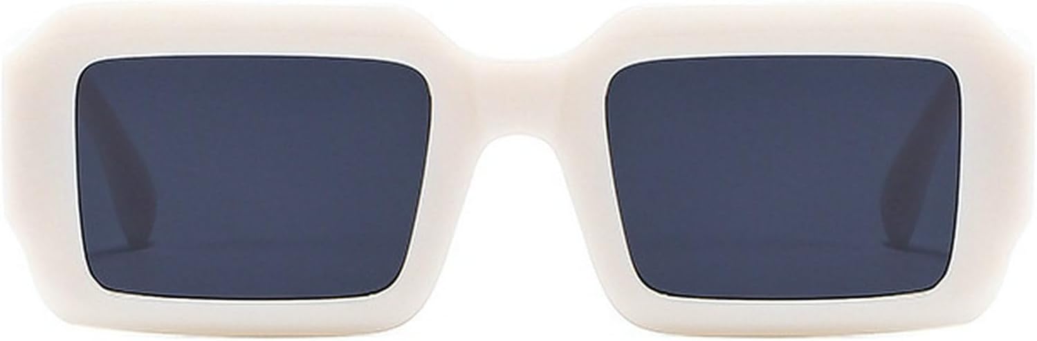 

Винтажные прямоугольные солнцезащитные очки, модные квадратные очки конфетных оттенков, стильные ретро-очки для женщин, солнцезащитные очки с защитой от УФ-излучения UV400 mincl, White