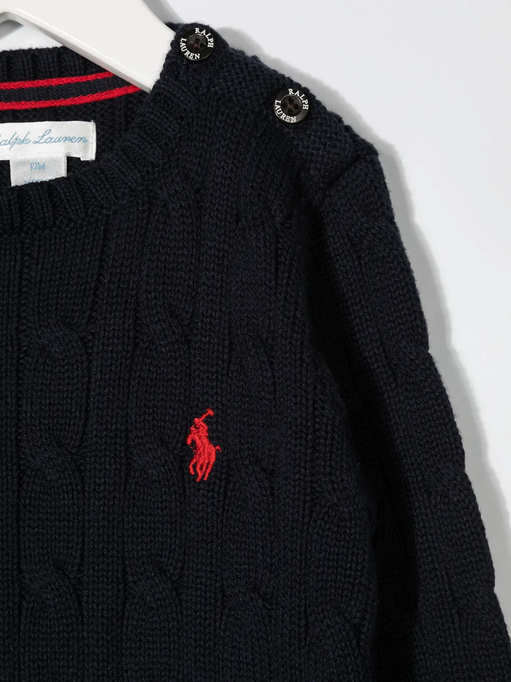 Джемпер фактурной вязки POLO RALPH LAUREN KIDS, синий — фото 3