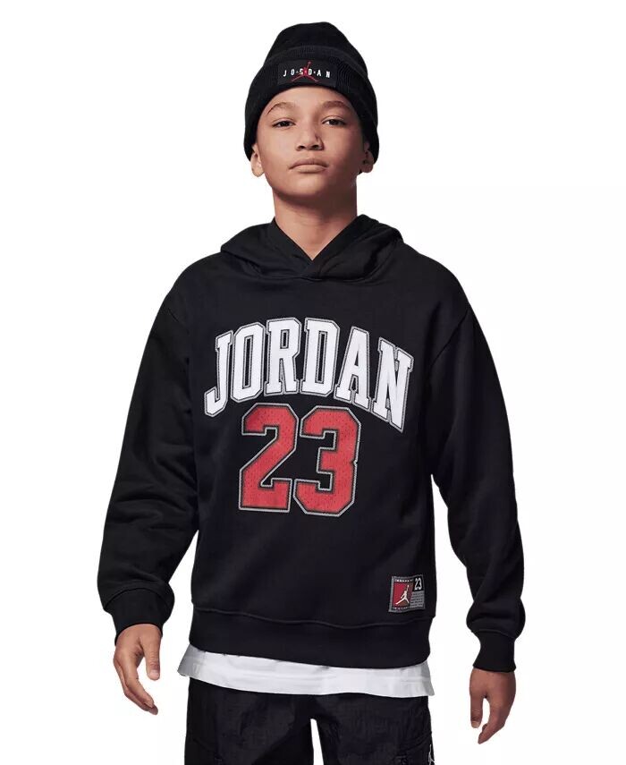 

Флисовый пуловер с капюшоном Big Boys 23 Jordan, красный