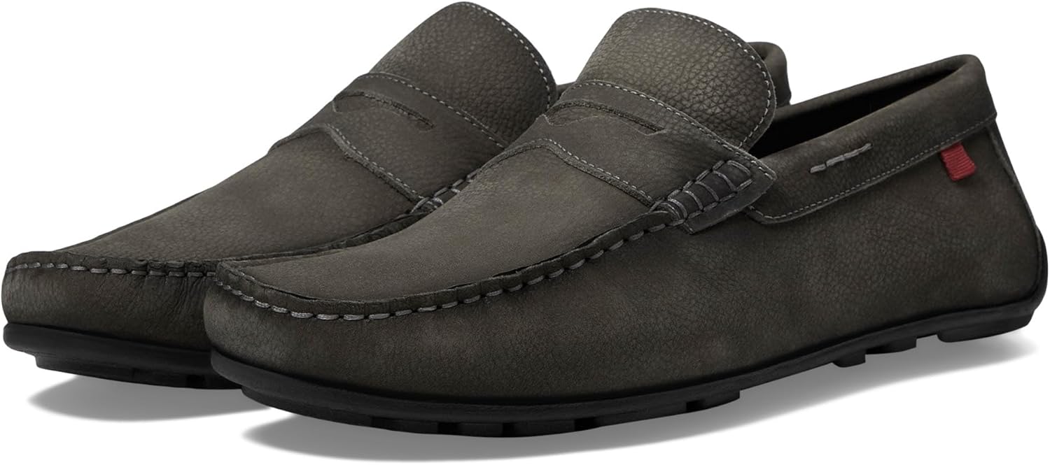 

Мужские кожаные повседневные лоферы с пенни Marc Joseph New York, серый