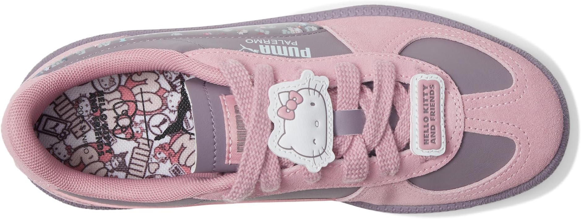 Кроссовки PUMA Kids  Palermo Hello Kitty And Friends Shoes, Plum Jam/Poised Pink — фото 2