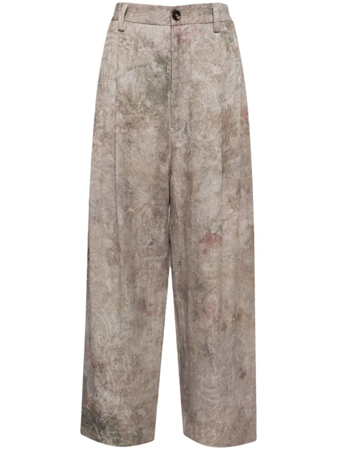 

Ziggy Chen брюки с принтом Stonewashed, нейтральный цвет