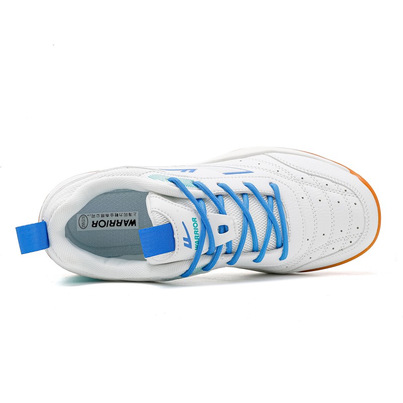 WARRIOR Амортизирующие нескользящие дышащие низкие бадминтонные кроссовки men's white blue — фото 4