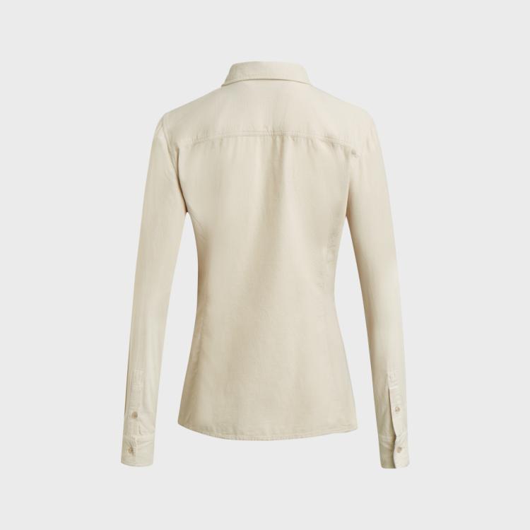 EMPORIO ARMANI Футболка Женская Бежевый Желтый Лацкан Moderate Others — фото 4