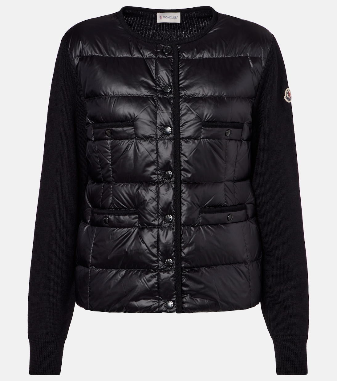 

Кардиган из натуральной шерсти с нижними панелями Moncler, черный