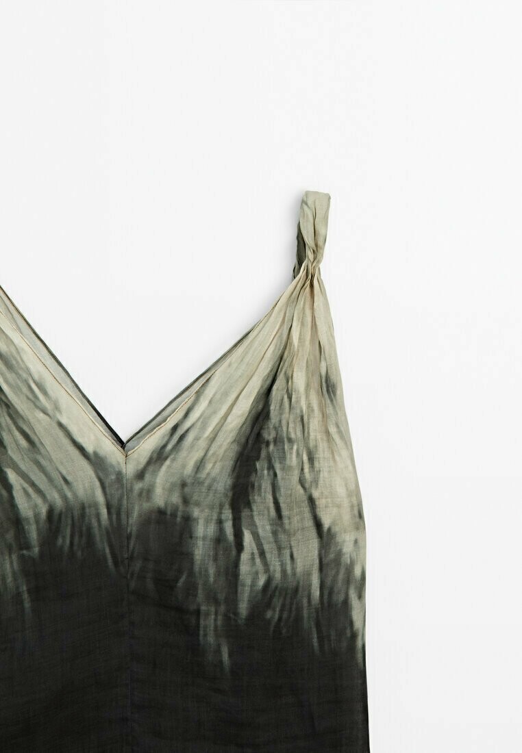 

Блузка Strappy Tie-Dye Print Massimo Dutti, зеленая