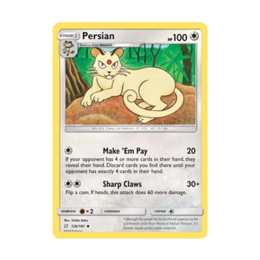 

CCG Персидский (U) #126, Pokemon - SM - Team Up - Singles