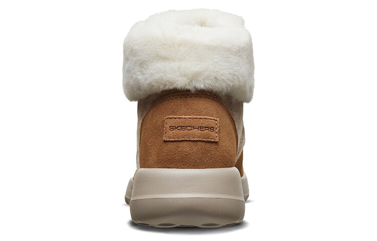 Женские ботинки Skechers зимние с мехом, коричневый — фото 4