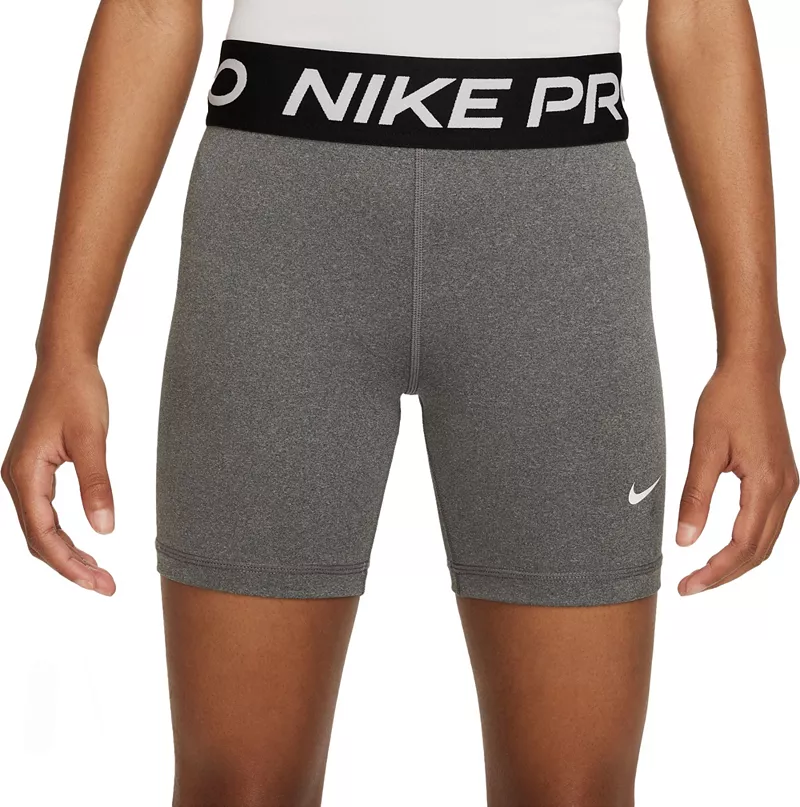 

Шорты Nike для девочек 5 дюймов Pro, цвет Carbon Heather