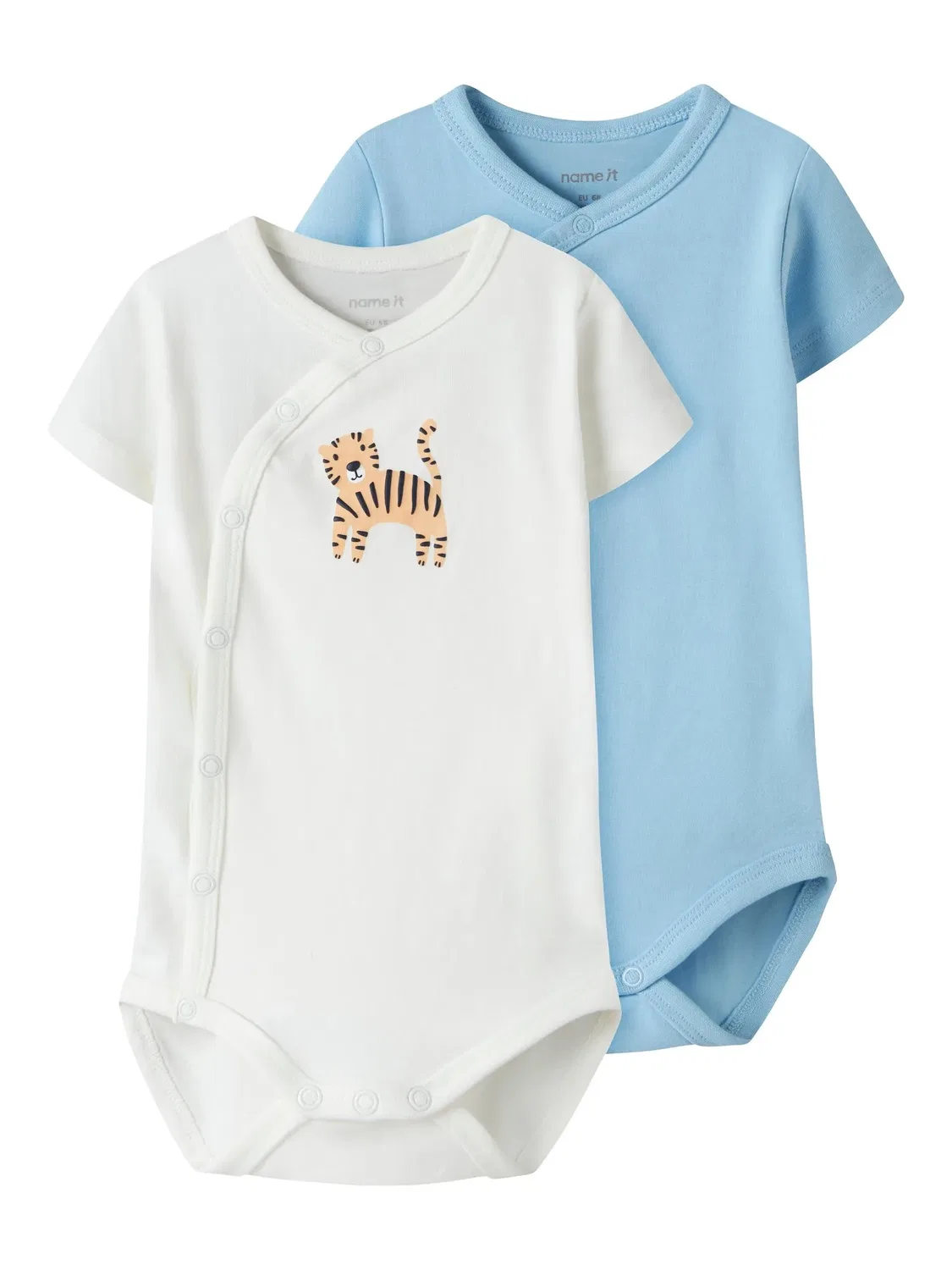 Боди для новорожденных с коротким рукавом, Name it, airy blue