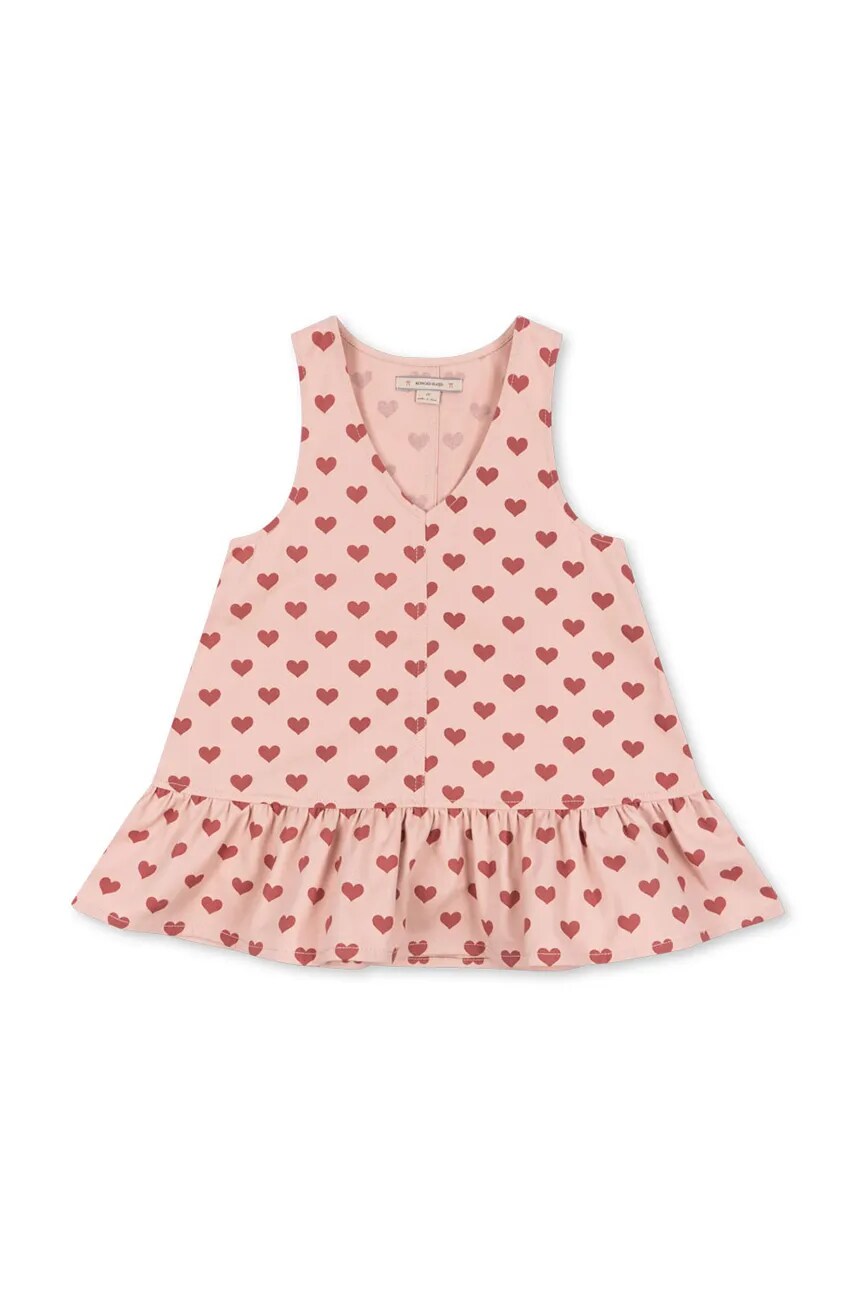 

Хлопковое платье детское FEN DRESS GOTS Konges Sløjd, розовый