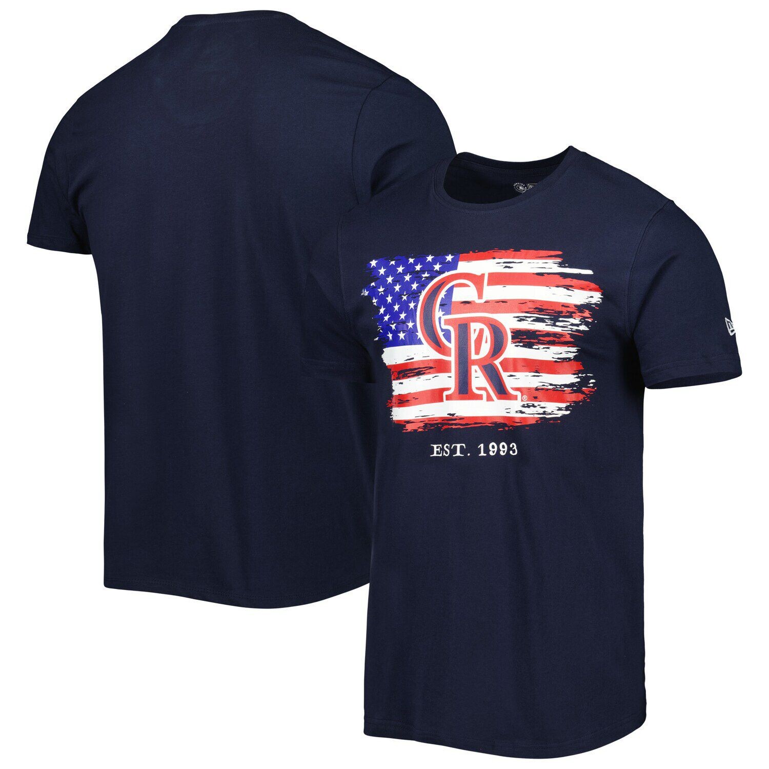 

Мужская футболка из джерси New Era Navy Colorado Rockies 4 июля