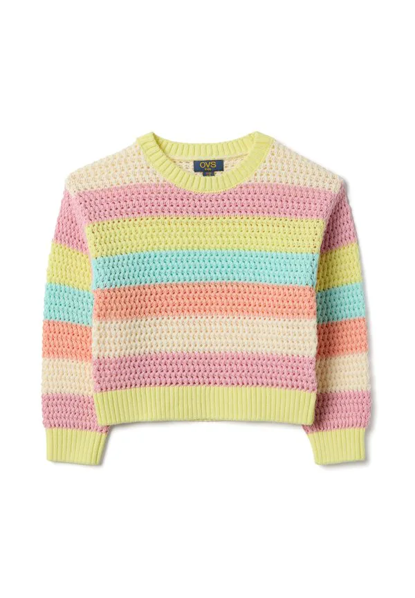 Джемпер в полоску стандартного кроя Ovs, Yellow/Pink