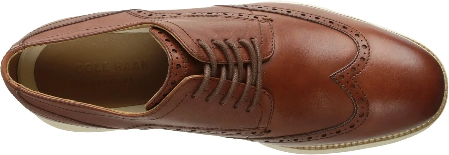 Мужские оксфорды Cole Haan Grand Tour Wingtip, коричневый/слоновая кость — фото 3