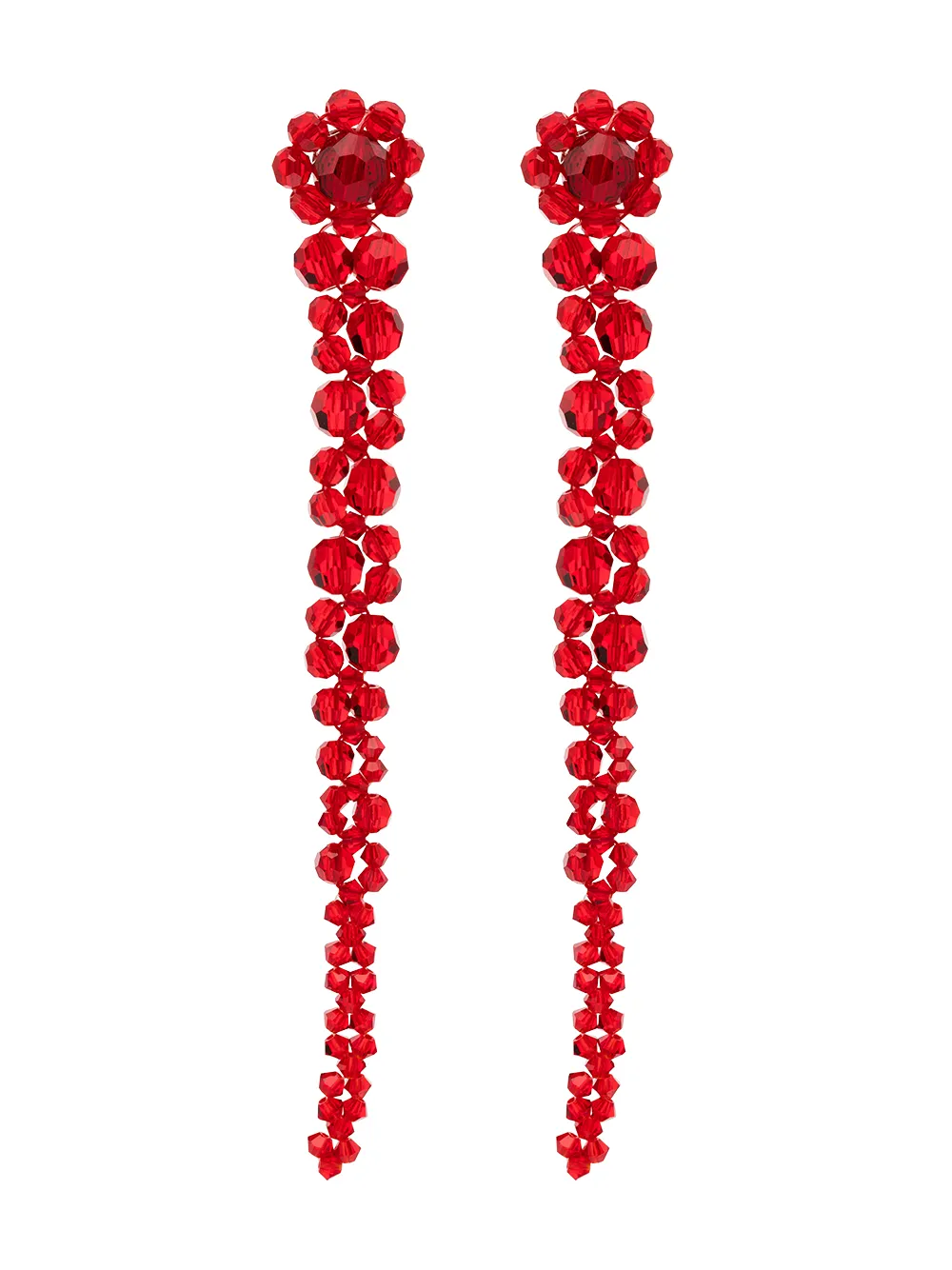 

Серьги-подвески Drip с кристаллами Simone Rocha, красный