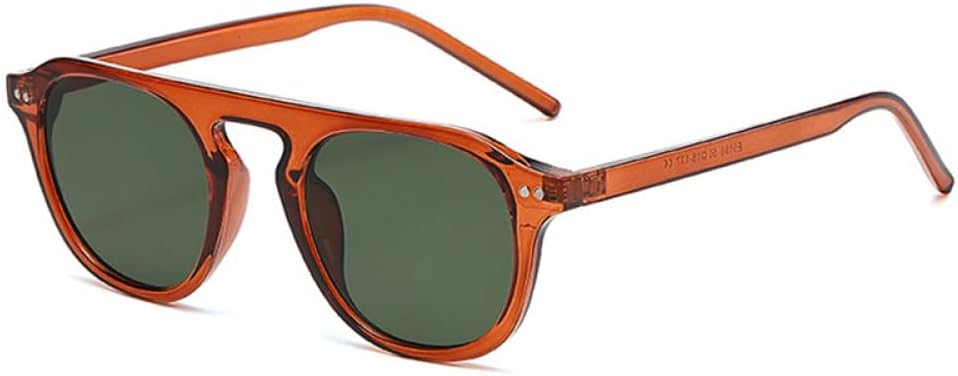 

Солнцезащитные очки LVTFCO Retro Rivets для мужчин, модные темно-зеленые, с защитой от УФ-излучения UV400, трендовые солнцезащитные очки для женщин, Red Brown Dark Green